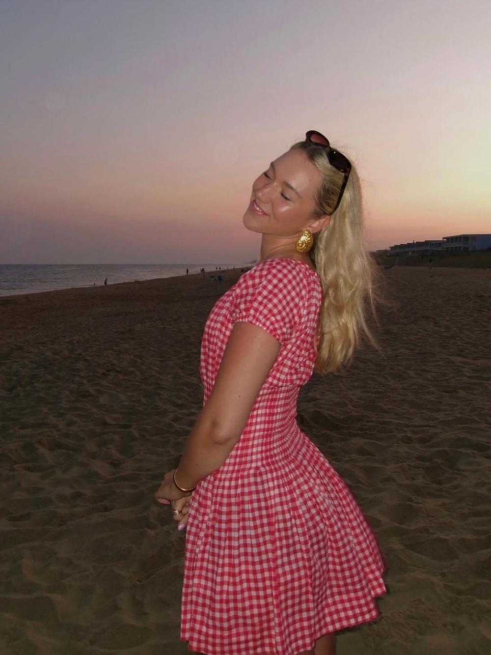Frankie’s Bikinis Red Gingham Sadie Dress